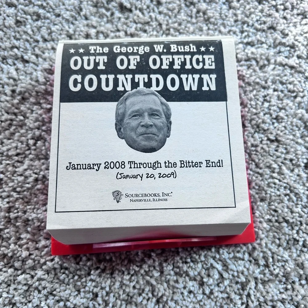 George W. Bush Out of Office Countdown Calendar - Red and Blue